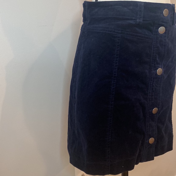 Womens JDY Denim corduroy mini skirt button front yolk waist - Picture 11 of 13